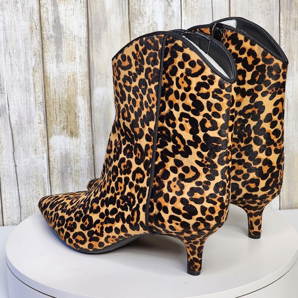 NEW - On 34th Aatira Leopard Tulip Booties - Size 8.5 M - Picture 6 of 12
